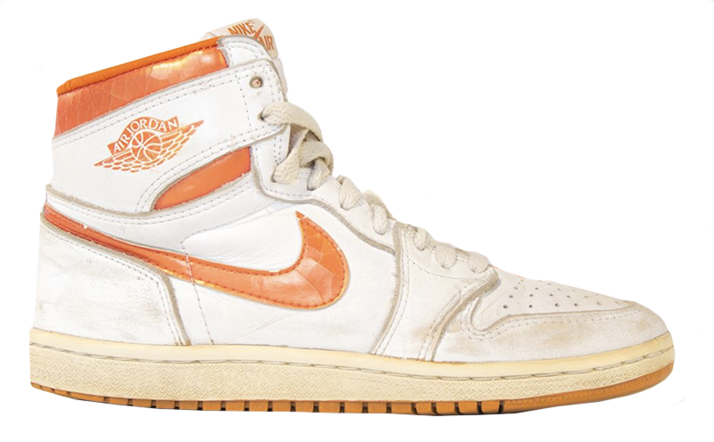 1985 Air Jordan White / Metallic Orange