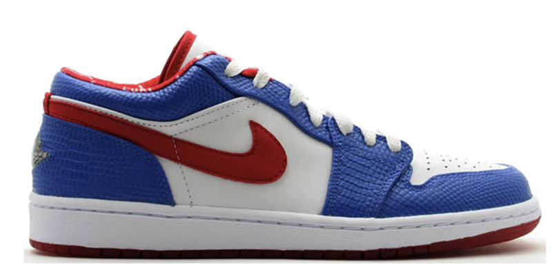 2007 Air Jordan 1 Retro Low "East Side"  White / Varsity Red – Varsity Royal